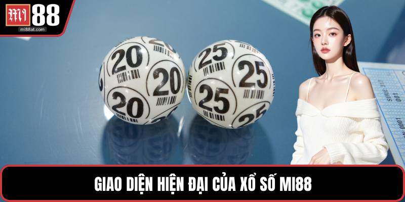 Giao diện hiện đại của xổ số MI88
